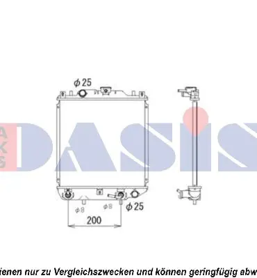 Handler.Part Radiator, engine cooling AKS DASIS 320051N 1