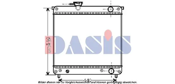 Handler.Part Radiator, engine cooling AKS DASIS 320340N 1