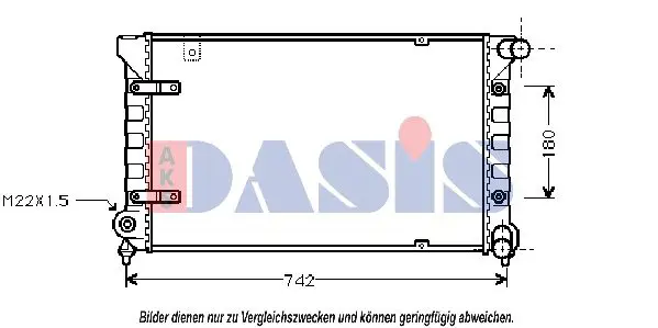 Handler.Part Radiator, engine cooling AKS DASIS 330050N 1