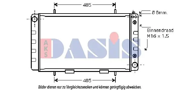 Handler.Part Radiator, engine cooling AKS DASIS 370025N 1