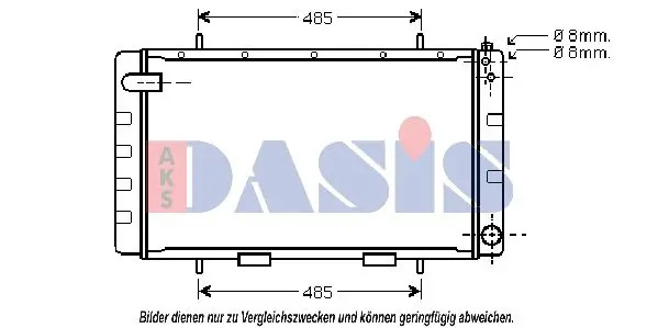 Handler.Part Radiator, engine cooling AKS DASIS 370510N 1