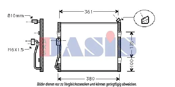 Handler.Part Condenser, air conditioning AKS DASIS 372020N 1