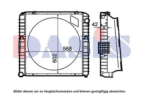 Handler.Part Radiator, engine cooling AKS DASIS 400042N 1