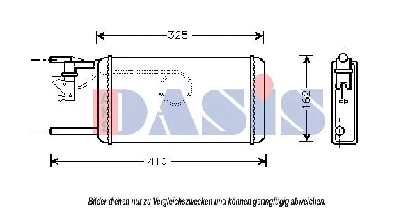 Handler.Part Heat exchanger, interior heating AKS DASIS 409005N 1