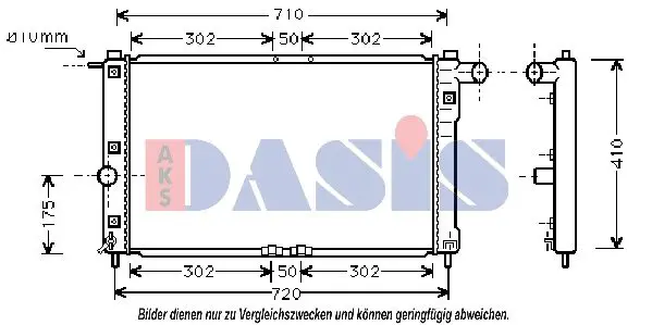 Handler.Part Radiator, engine cooling AKS DASIS 510007N 1