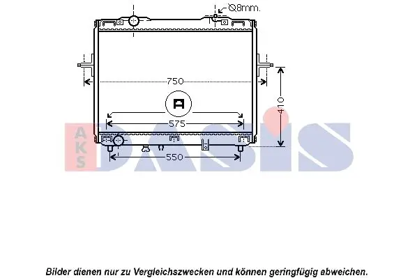 Handler.Part Radiator, engine cooling AKS DASIS 510088N 1