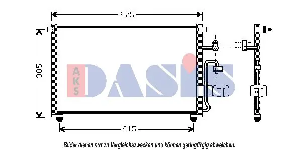 Handler.Part Condenser, air conditioning AKS DASIS 512023N 1