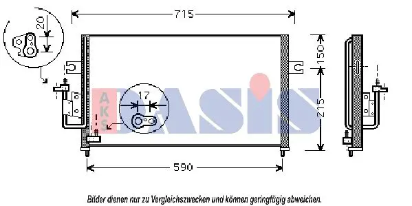 Handler.Part Condenser, air conditioning AKS DASIS 512024N 1