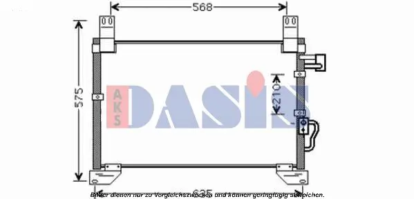 Handler.Part Condenser, air conditioning AKS DASIS 512033N 1