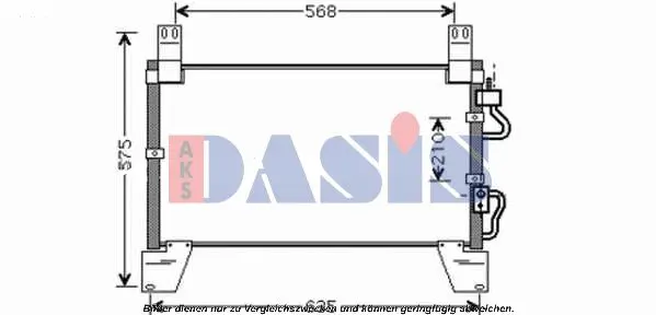 Handler.Part Condenser, air conditioning AKS DASIS 512034N 1