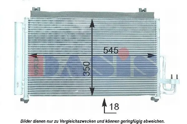 Handler.Part Condenser, air conditioning AKS DASIS 512038N 1