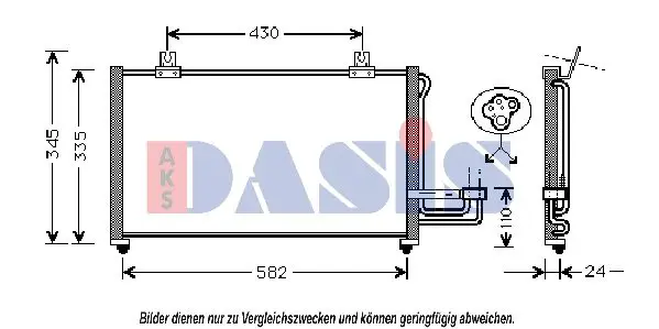 Handler.Part Condenser, air conditioning AKS DASIS 512050N 1