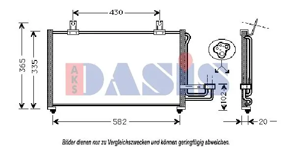 Handler.Part Condenser, air conditioning AKS DASIS 512060N 1