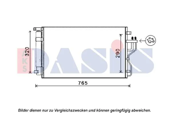 Handler.Part Condenser, air conditioning AKS DASIS 512065N 1