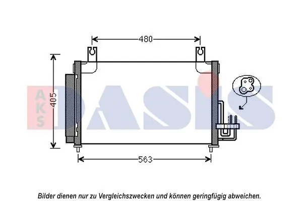 Handler.Part Condenser, air conditioning AKS DASIS 512078N 1