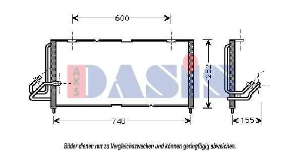 Handler.Part Condenser, air conditioning AKS DASIS 522034N 1