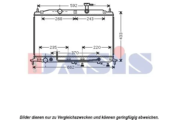 Handler.Part Radiator, engine cooling AKS DASIS 560048N 1