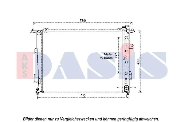 Handler.Part Radiator, engine cooling AKS DASIS 560081N 1