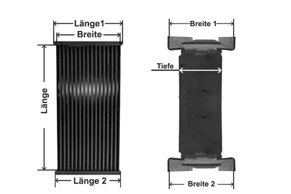 Handler.Part Radiator core, intercooler AKS DASIS 680004N 1