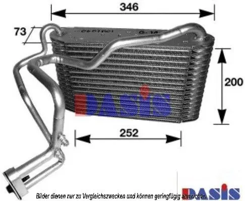 Handler.Part Evaporator, air conditioning AKS DASIS 820009N 1