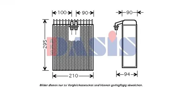 Handler.Part Evaporator, air conditioning AKS DASIS 820065N 1