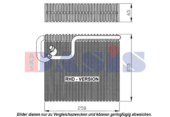 Handler.Part Evaporator, air conditioning AKS DASIS 820107N 1