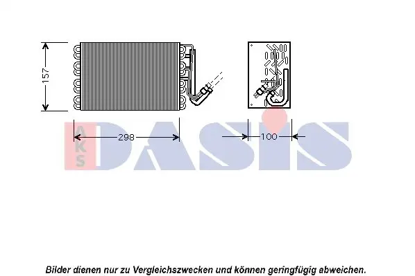 Handler.Part Evaporator, air conditioning AKS DASIS 820195N 1