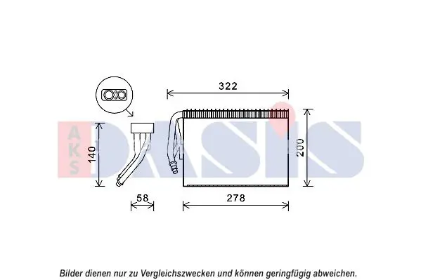 Handler.Part Evaporator, air conditioning AKS DASIS 820374N 1