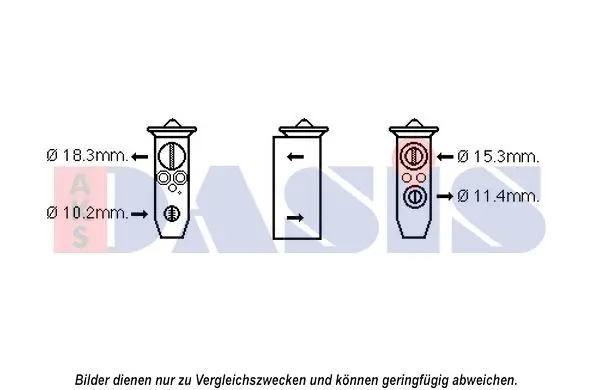 Handler.Part Expansion valve, air conditioning AKS DASIS 840188N 1