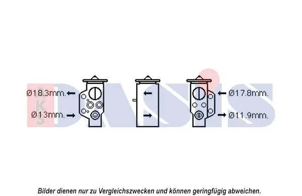 Handler.Part Expansion valve, air conditioning AKS DASIS 840216N 1