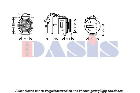 Handler.Part Compressor, air conditioning AKS DASIS 850358N 1