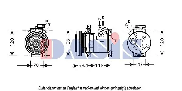 Handler.Part Compressor, air conditioning AKS DASIS 850366N 1