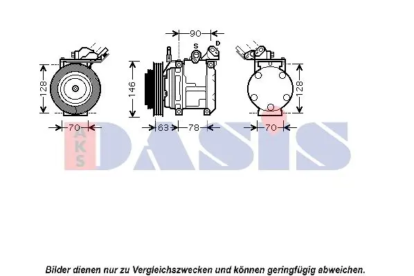 Handler.Part Compressor, air conditioning AKS DASIS 850715N 1