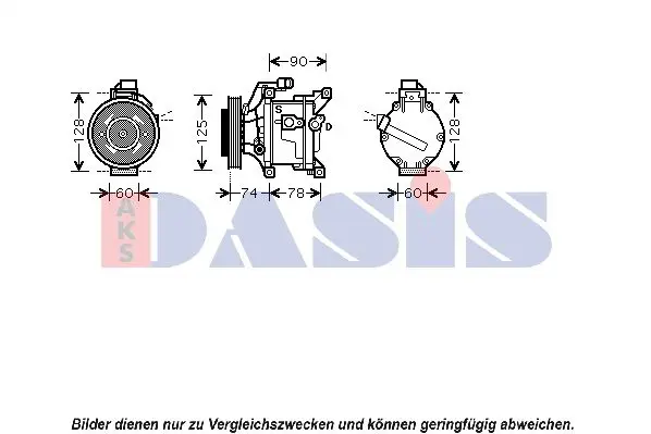 Handler.Part Compressor, air conditioning AKS DASIS 850744N 1