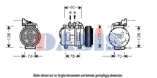 Handler.Part Compressor, air conditioning AKS DASIS 850795N 1