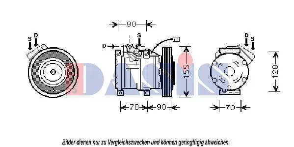 Handler.Part Compressor, air conditioning AKS DASIS 851386N 1