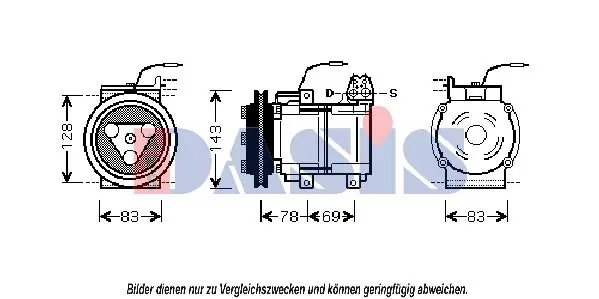 Handler.Part Compressor, air conditioning AKS DASIS 851393N 1