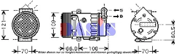 Handler.Part Compressor, air conditioning AKS DASIS 851409N 1