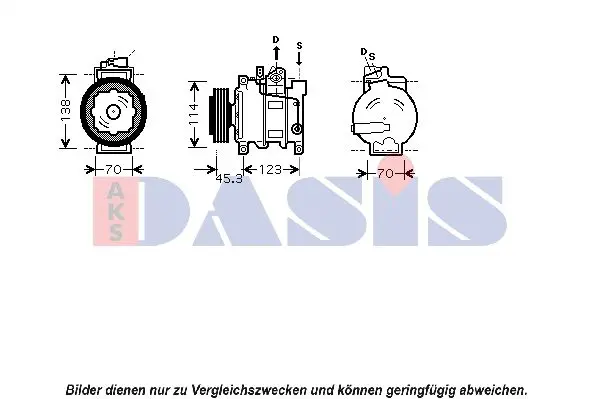 Handler.Part Compressor, air conditioning AKS DASIS 851552N 1