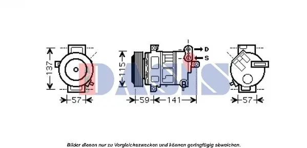 Handler.Part Compressor, air conditioning AKS DASIS 851606N 1