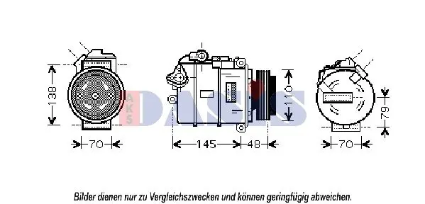 Handler.Part Compressor, air conditioning AKS DASIS 851811N 1