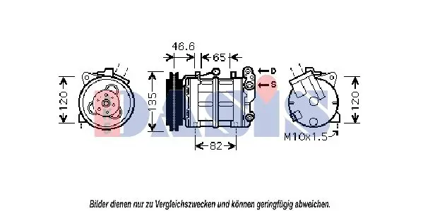 Handler.Part Compressor, air conditioning AKS DASIS 851823N 1