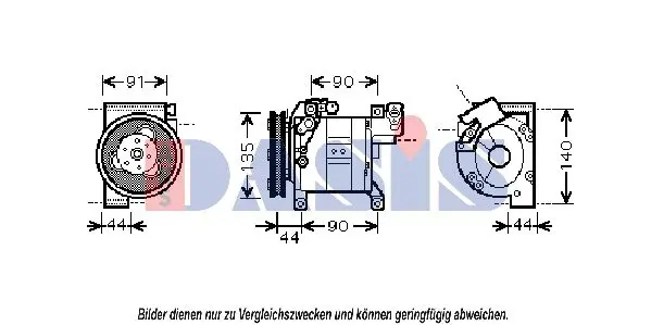 Handler.Part Compressor, air conditioning AKS DASIS 851827N 1