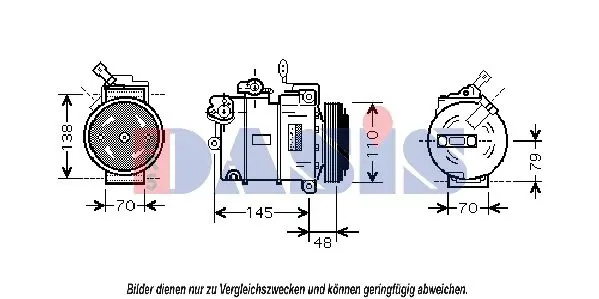 Handler.Part Compressor, air conditioning AKS DASIS 851858N 1