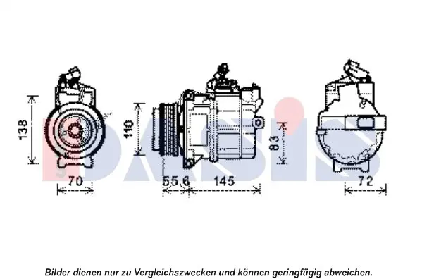 Handler.Part Compressor, air conditioning AKS DASIS 851903N 1