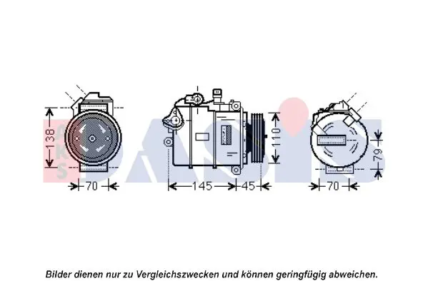 Handler.Part Compressor, air conditioning AKS DASIS 851905N 1