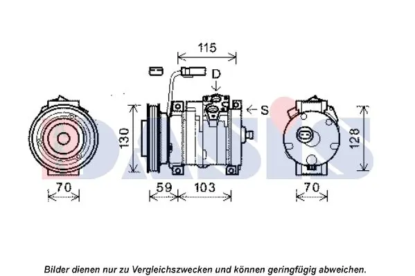 Handler.Part Compressor, air conditioning AKS DASIS 851916N 1