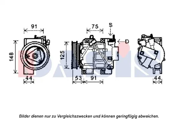 Handler.Part Compressor, air conditioning AKS DASIS 851921N 1