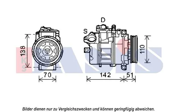 Handler.Part Compressor, air conditioning AKS DASIS 852544N 1