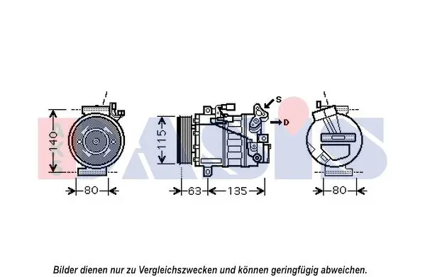 Handler.Part Compressor, air conditioning AKS DASIS 852608N 1